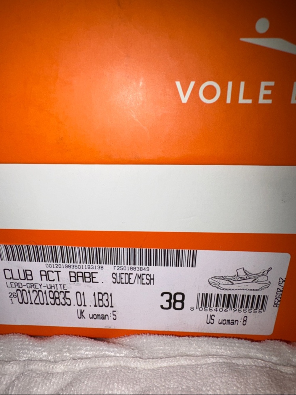 NWT VOILE BLANCHE Club Act Babe Mary Jane Sneaker in Lead Grey - Picture 9 of 16